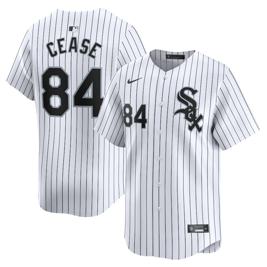 Men Chicago White Sox 84 Dylan Cease Nike White Home Limited Player MLB Jersey